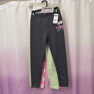Kids' Gray, Light Green, & Pink 3 Pack Leggings Set (NWT)
